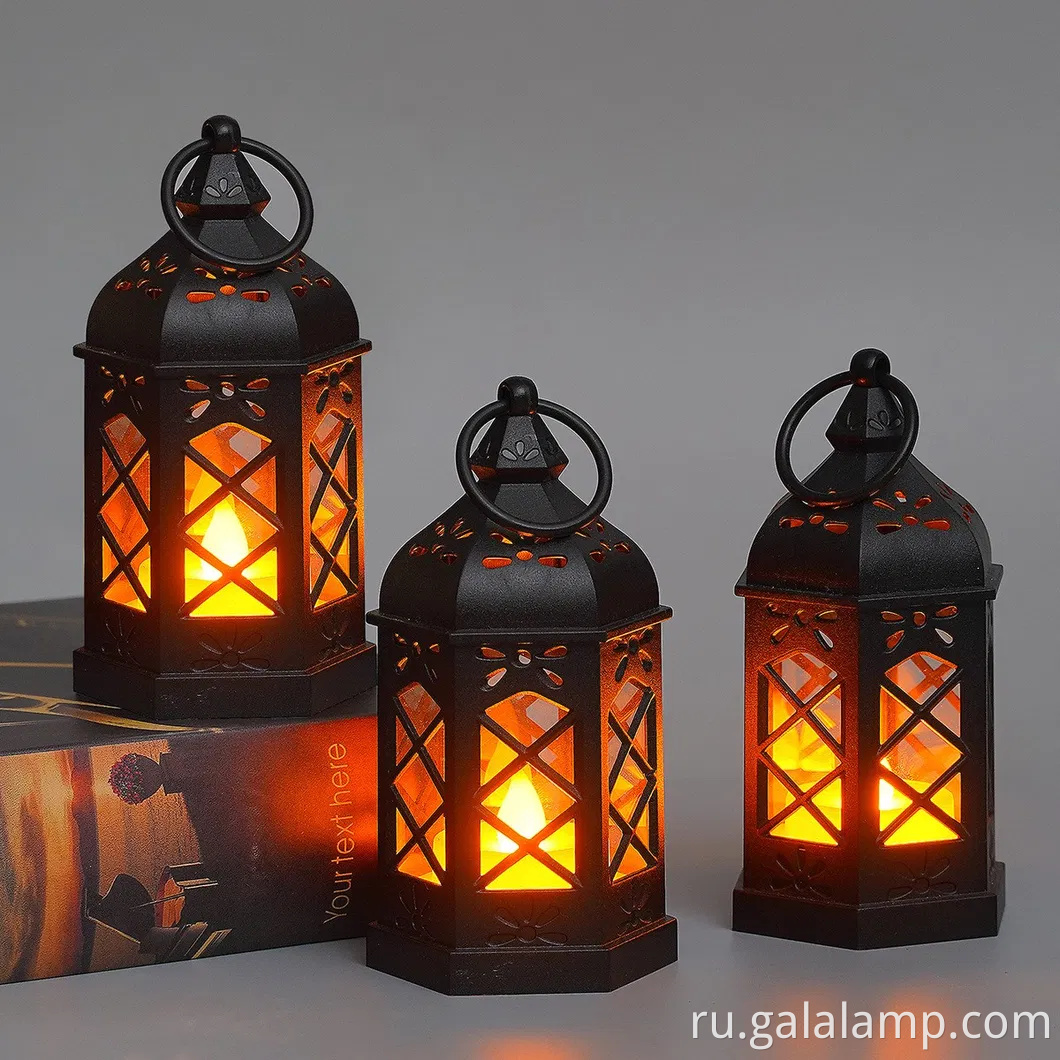 Ретро мини -шестигранной ветровой лампы с теплым белым светодиодным светом